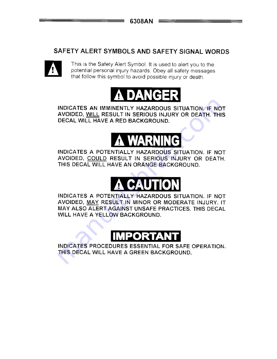 JLG 6308AN Manual Download Page 35