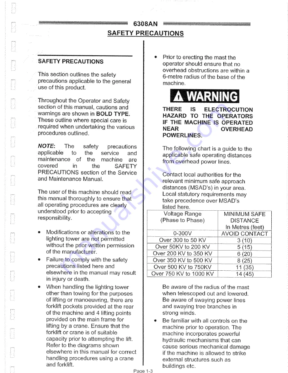 JLG 6308AN Manual Download Page 51