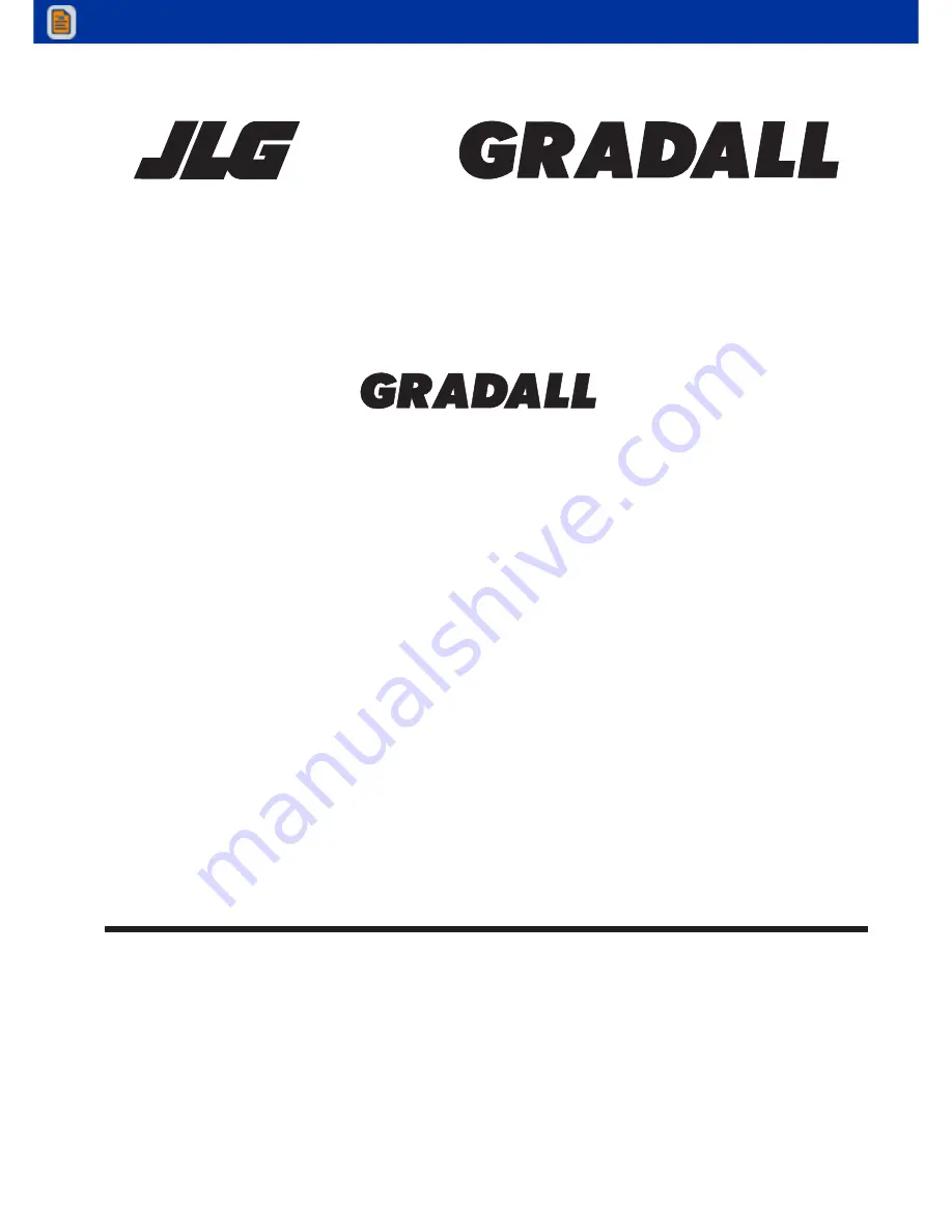 JLG GRADAL 522 Owner'S/Operator'S Manual Download Page 1