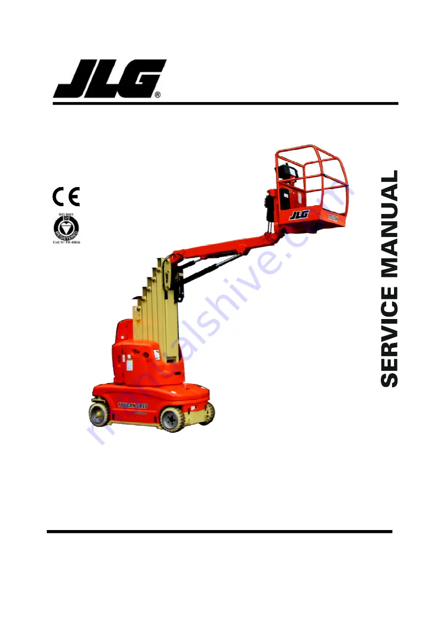 JLG TOUCAN 1210 Service Manual Download Page 1