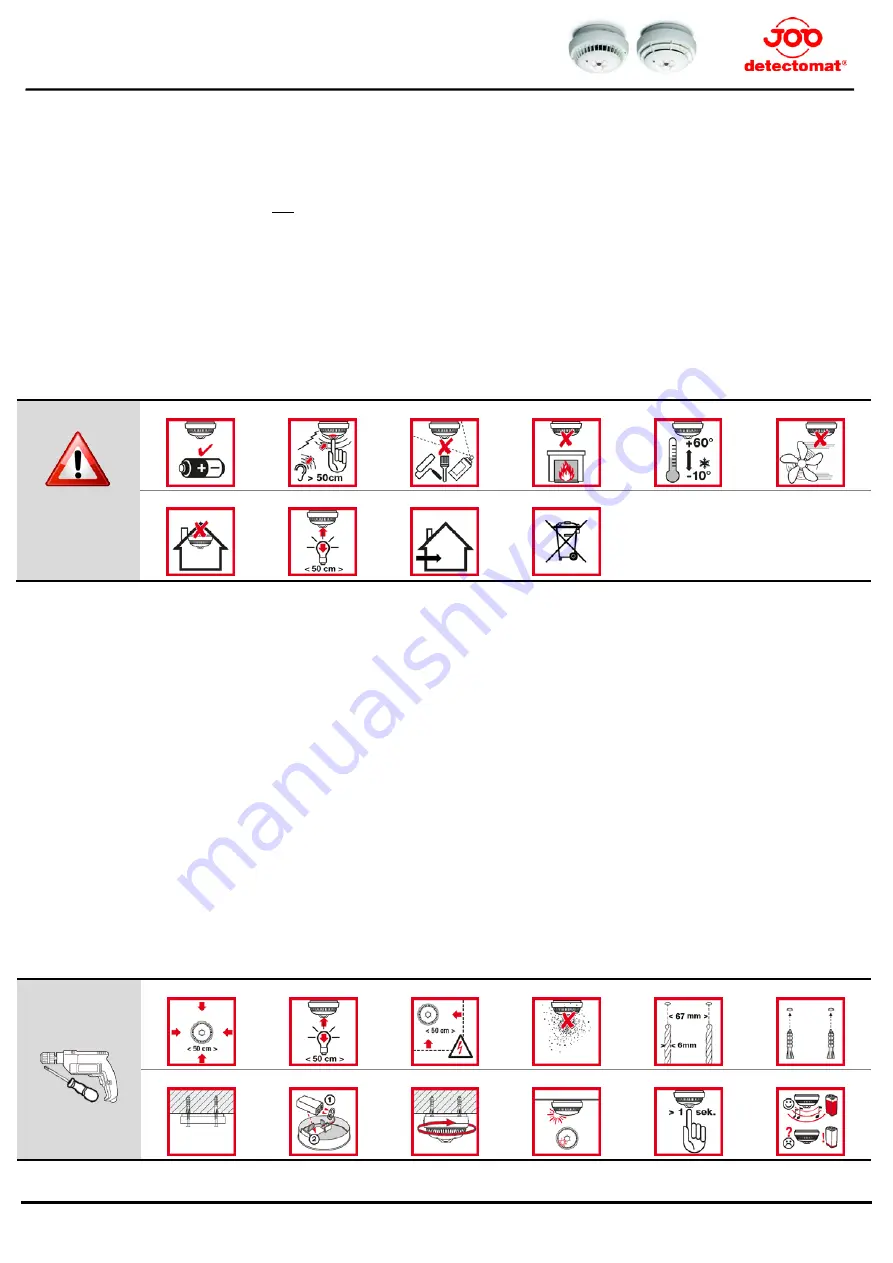 JOB detectomat HDv 300X TS Operation And Installation Manual Download Page 1