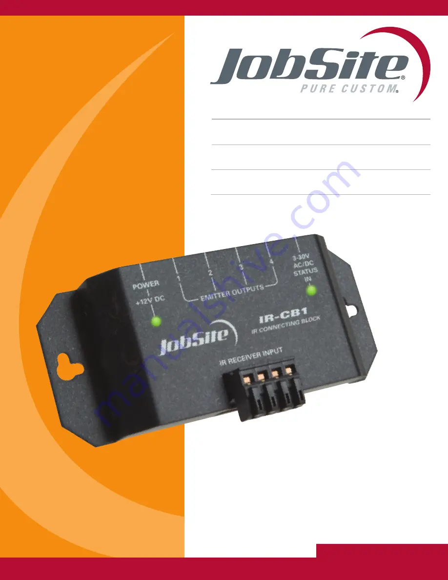 Jobsite IR-CB1 Datasheet Download Page 1