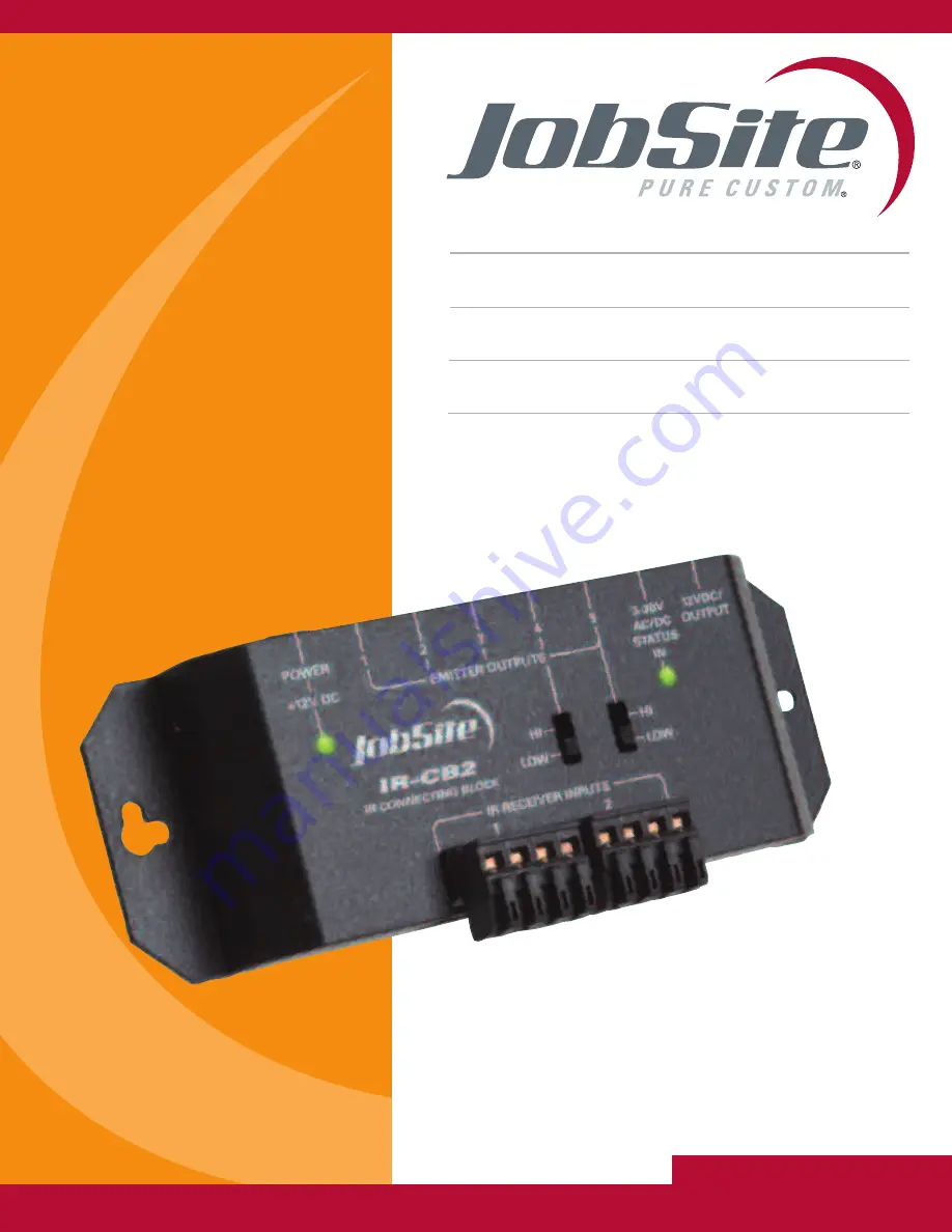 Jobsite IR-CB2 Datasheet Download Page 1