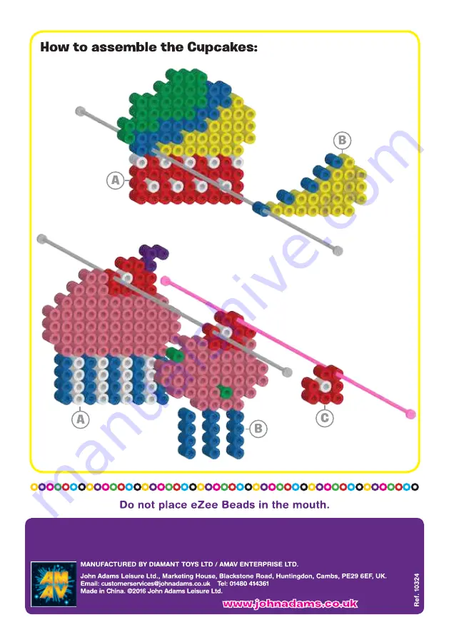 John Adams eZee Beads 3D Little Treats Instructions Download Page 4