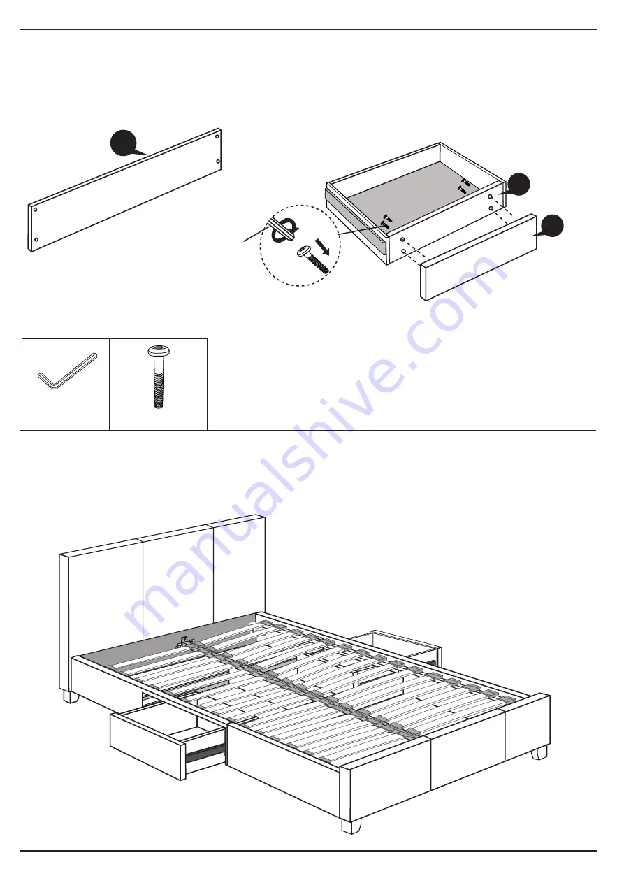 John Lewis Genoa 2 Drawer Storage 810/84001 Assembly Instructions Manual Download Page 7