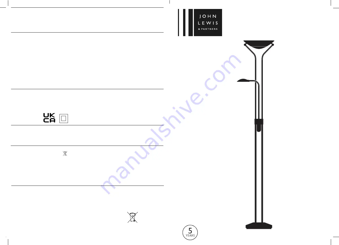 John Lewis ZELLA UPLIGHTER User Manual Download Page 1