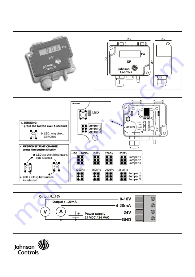 Johnson Controls DP2500-R8 Installation Instructions Manual Download Page 1