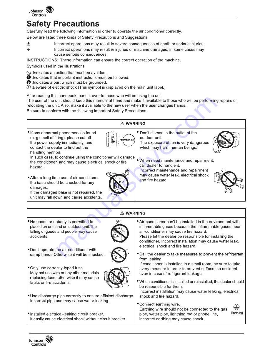 Johnson Controls YJHJXH024BARR-FX Service Manual Download Page 82