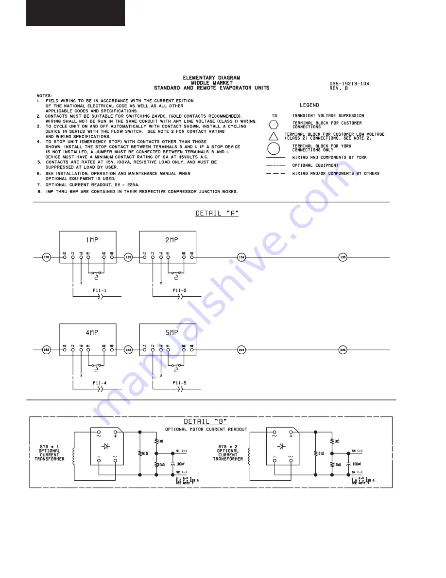 Johnson Controls York YCAL0014E Series Installation, Operation & Maintenance Instructions Manual Download Page 154