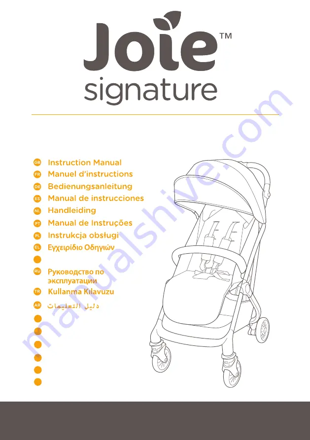 Joie tourist Instruction Manual Download Page 1