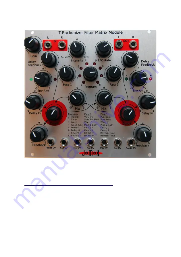 Jomox T-RACKONIZER Manual Download Page 1