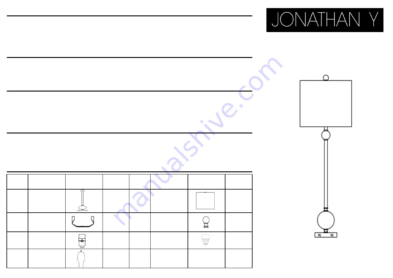 JONATHAN Y LIT2010 Manual Download Page 1