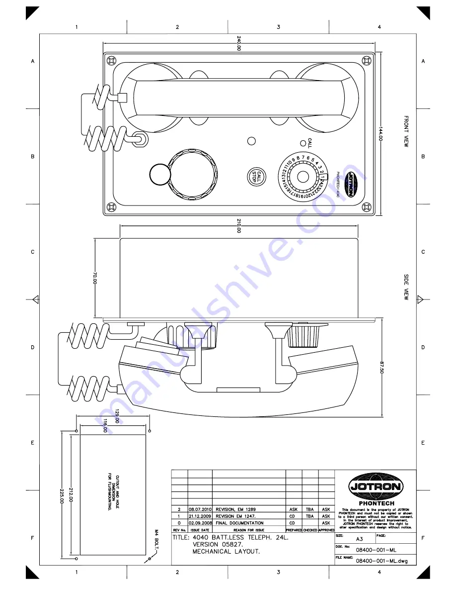 jotron Phontech BTS 4000 Скачать руководство пользователя страница 25