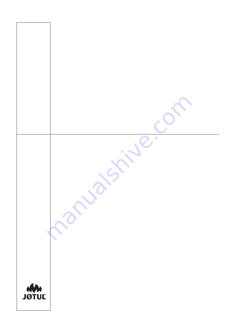 Jøtul F 118 CB Installation Manual With Technical Data Download Page 52