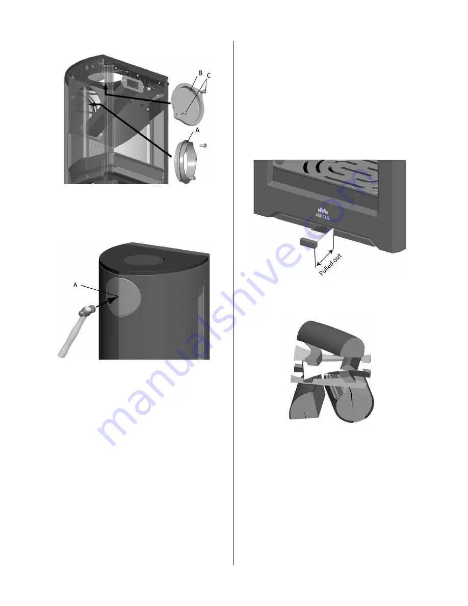 Jøtul F 164 Installation And Operating Instructions Manual Download Page 12