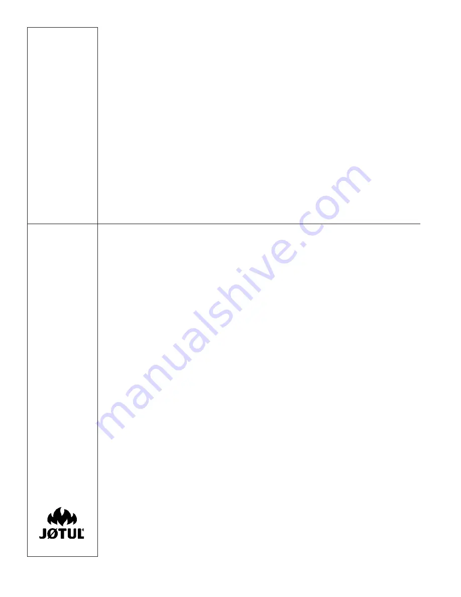 Jøtul GF 400 CF Installation And Operation Instructions Manual Download Page 20