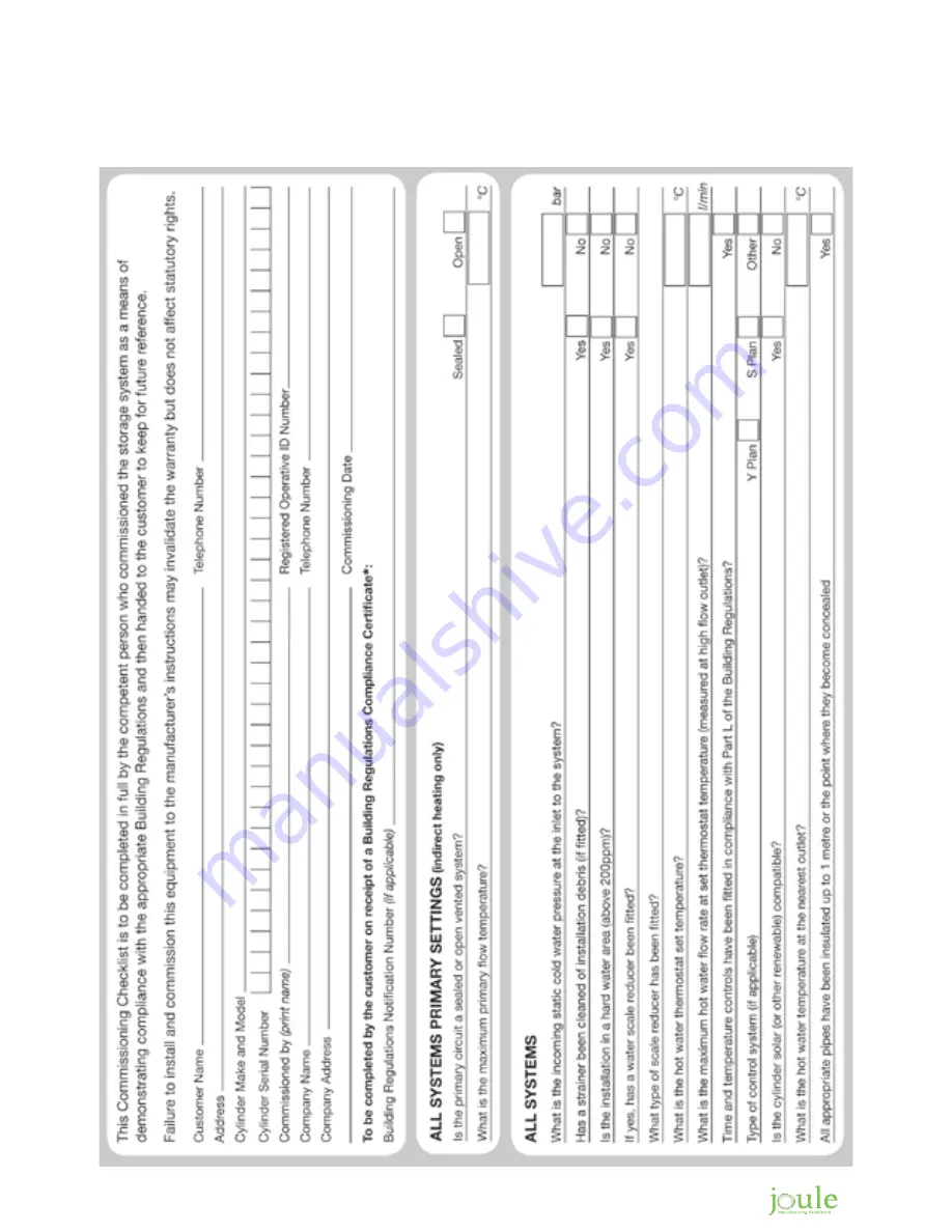 joule Cyclone series Installation & Maintenance Manual Download Page 52