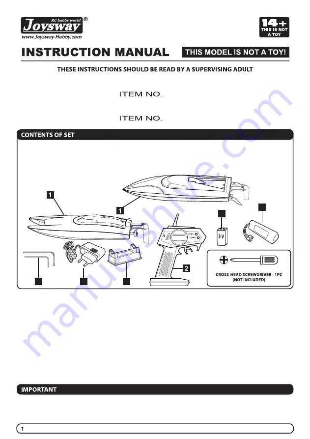 Joysway Hobby OFFSHORE LITE WARRIOR V4 Скачать руководство пользователя страница 1