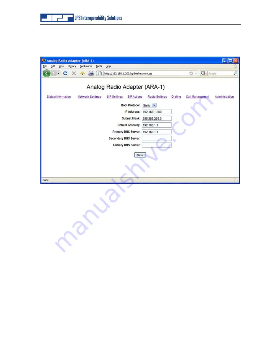 JPS ARA-1 Installation And Operation Manual Download Page 29