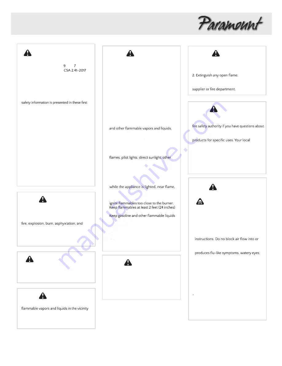 JR Home Paramount FP-341-GY Instructions And Owner'S Manual Download Page 13