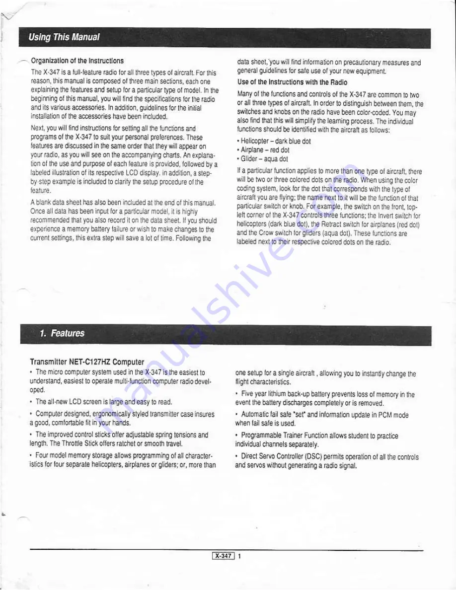 JR x-347 Instruction Manual Download Page 3