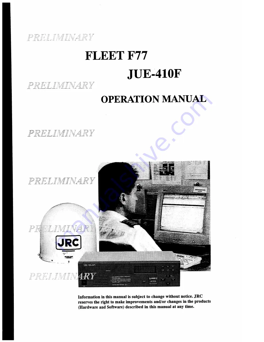 JRC Fleet F77 Operation Manual Download Page 1