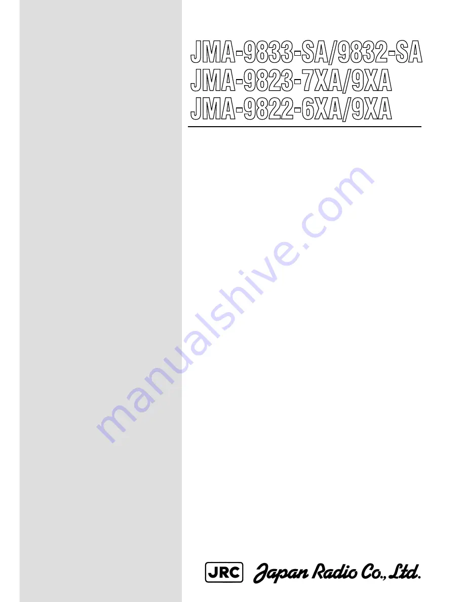 JRC JMA-9822-6XA Instruction Manual Download Page 1