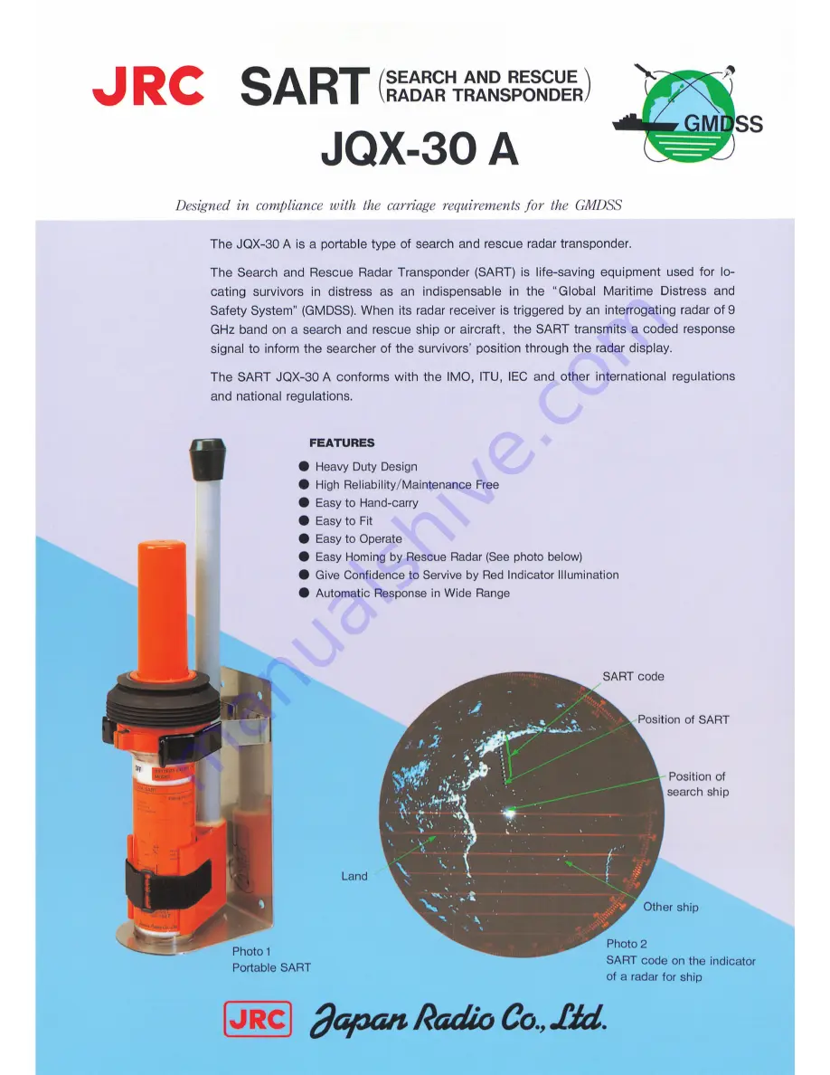 JRC JQX-30 A Brochure Download Page 1