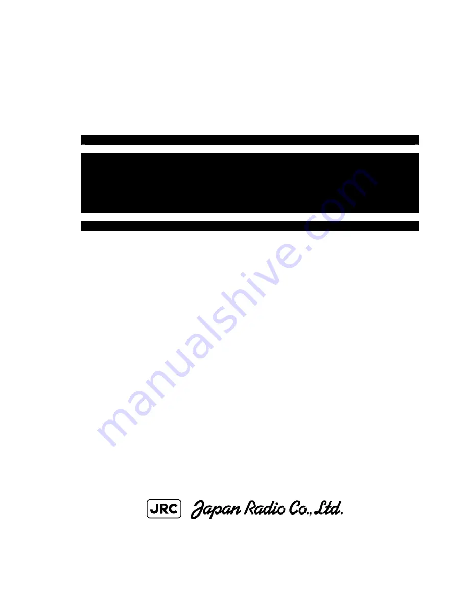 JRC JSS-296 - Service Manual Download Page 1