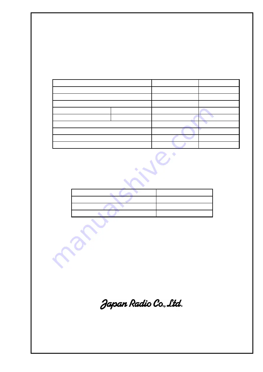 JRC NSVS780 Manual Download Page 1