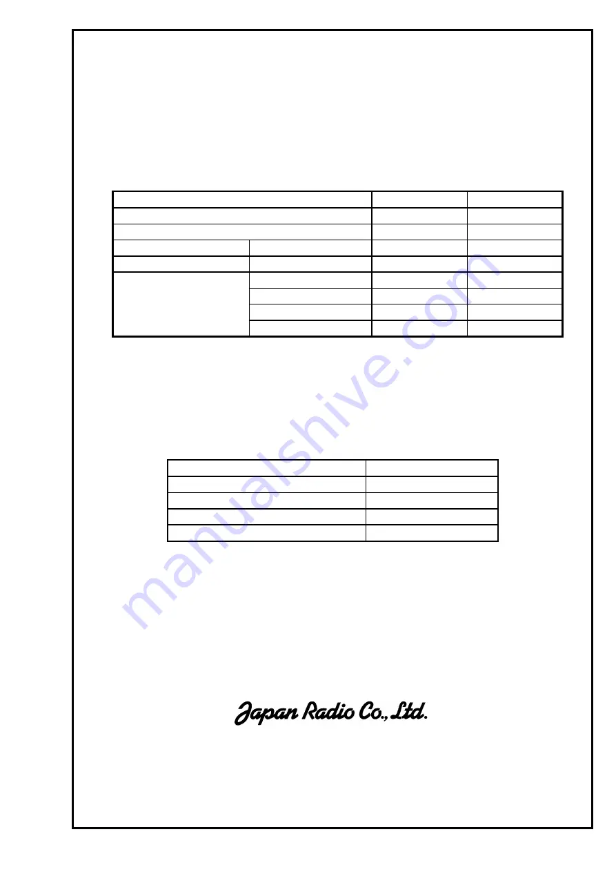 JRC NSVS783 Manual Download Page 1