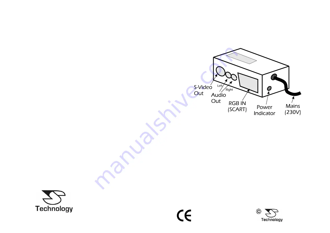 JS Technology RGB to S-Video Converter Скачать руководство пользователя страница 1