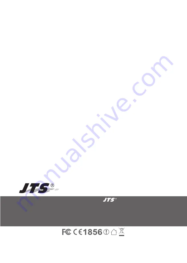 JTS UF-10R Product Manual Download Page 1