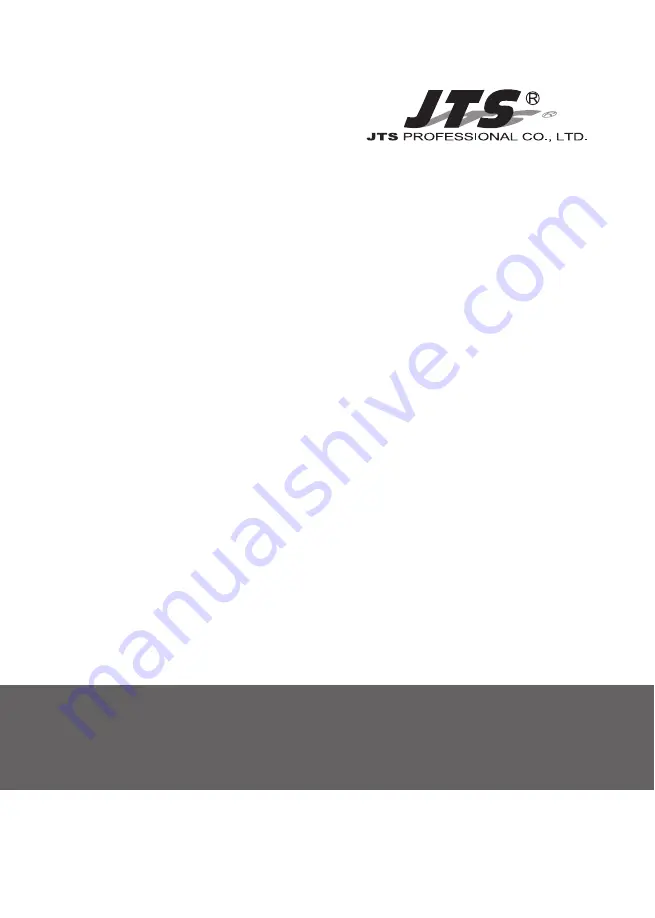 JTS UF-10R Product Manual Download Page 2