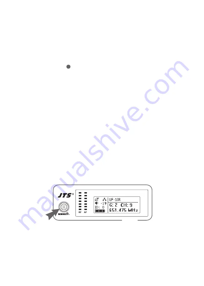 JTS UF-10R Product Manual Download Page 25