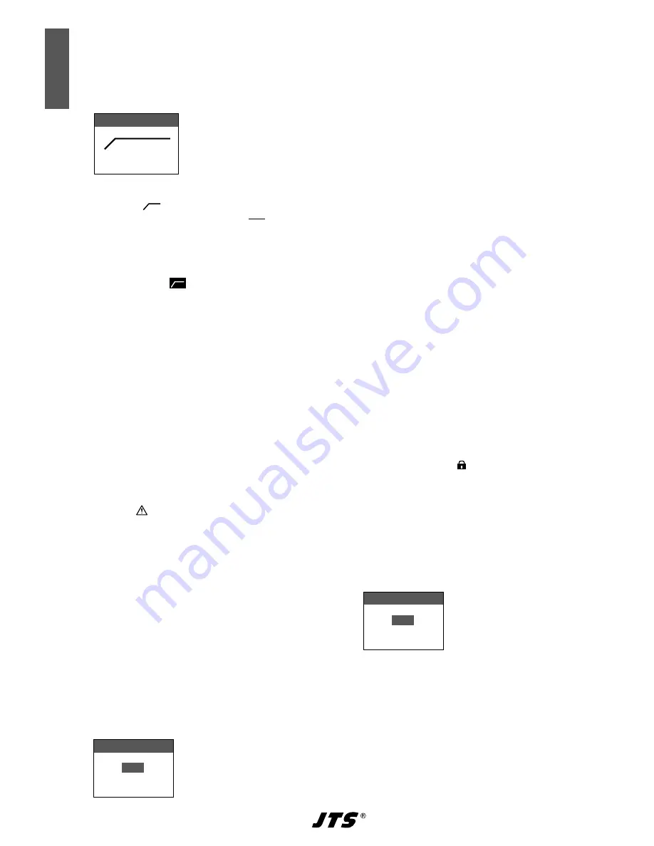 JTS UF-20TB/5 Instruction Manual Download Page 34