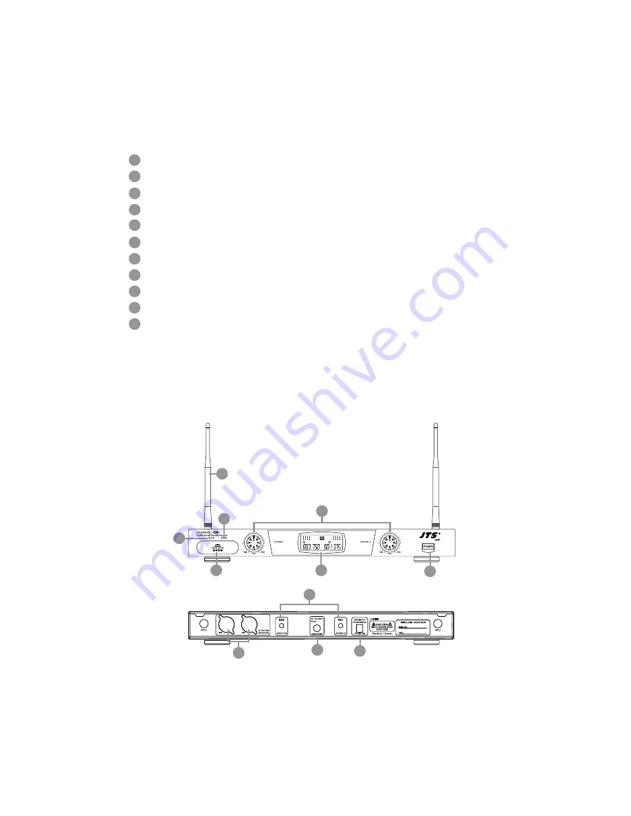 JTS US-9020D Pro Instruction Manual Download Page 11