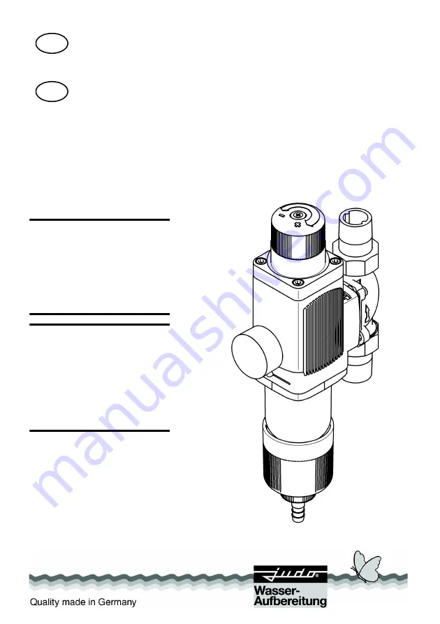 Judo EASY FILT-BP Installation And Operating Instructions Manual Download Page 1