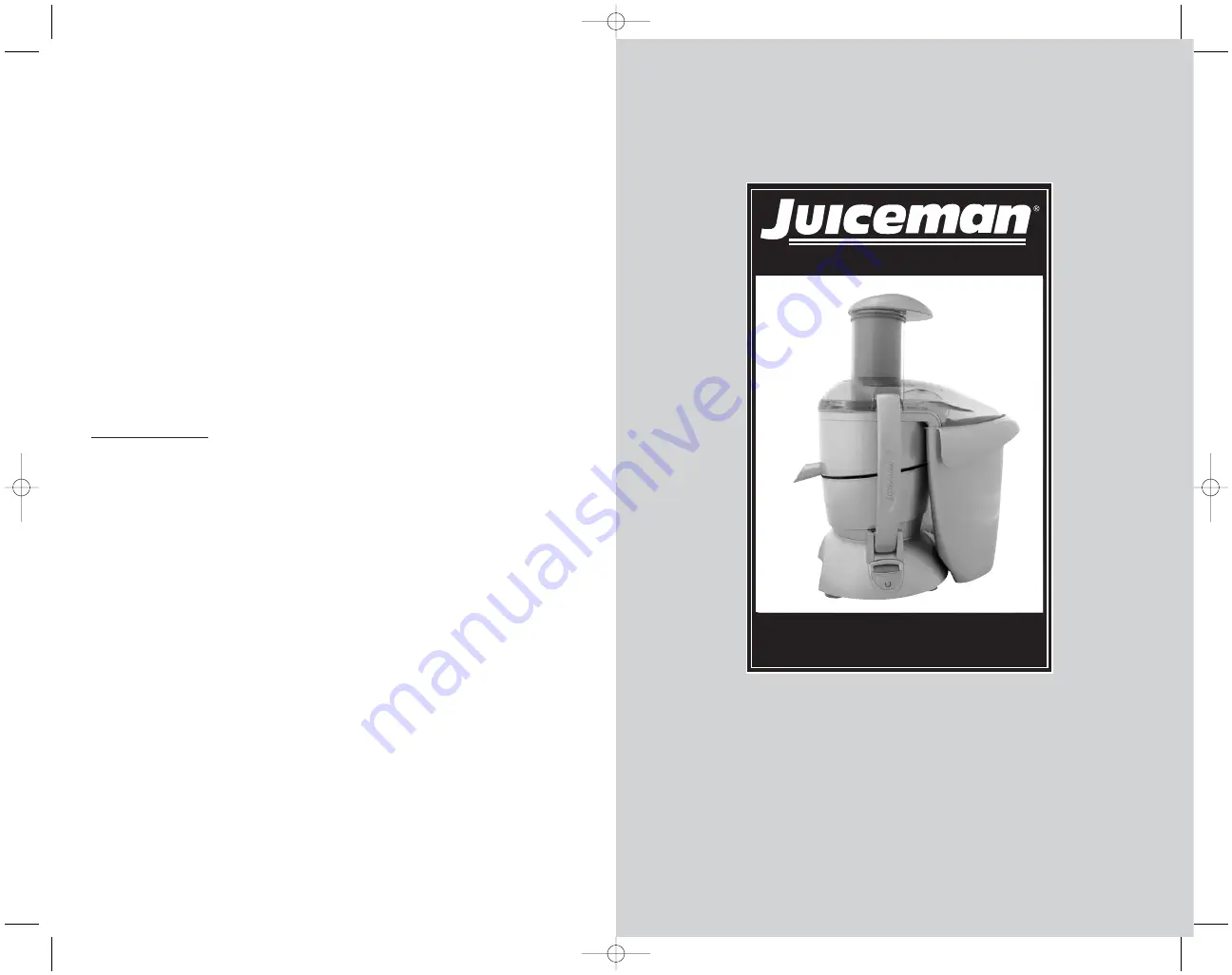 Juiceman JM502 Скачать руководство пользователя страница 1