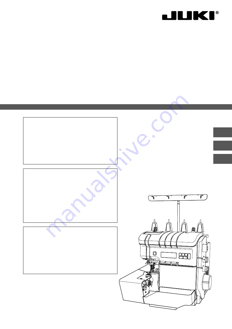 JUKI AKANE MO-3000QVP Скачать руководство пользователя страница 1