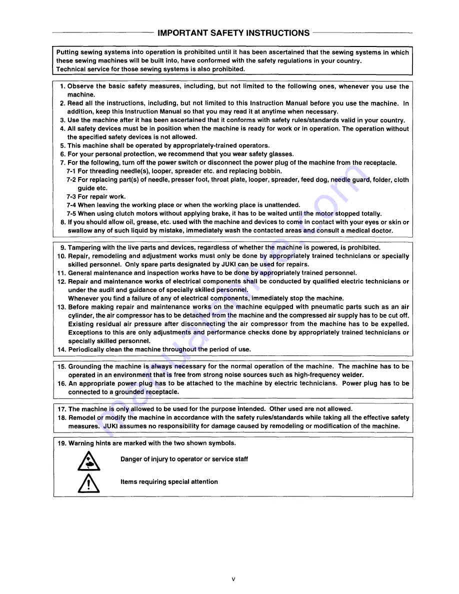 JUKI AMS-210D Instruction Manual Download Page 6