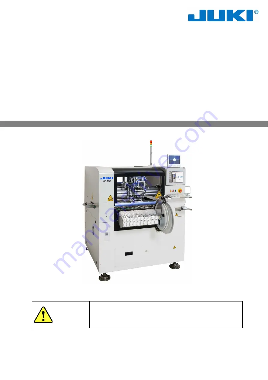 JUKI JX-100 Operation Manual Download Page 1