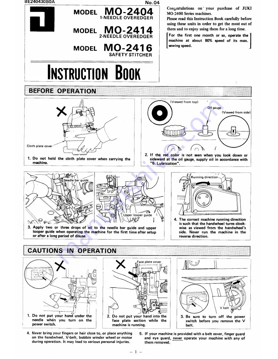 JUKI MO-2404 Скачать руководство пользователя страница 1