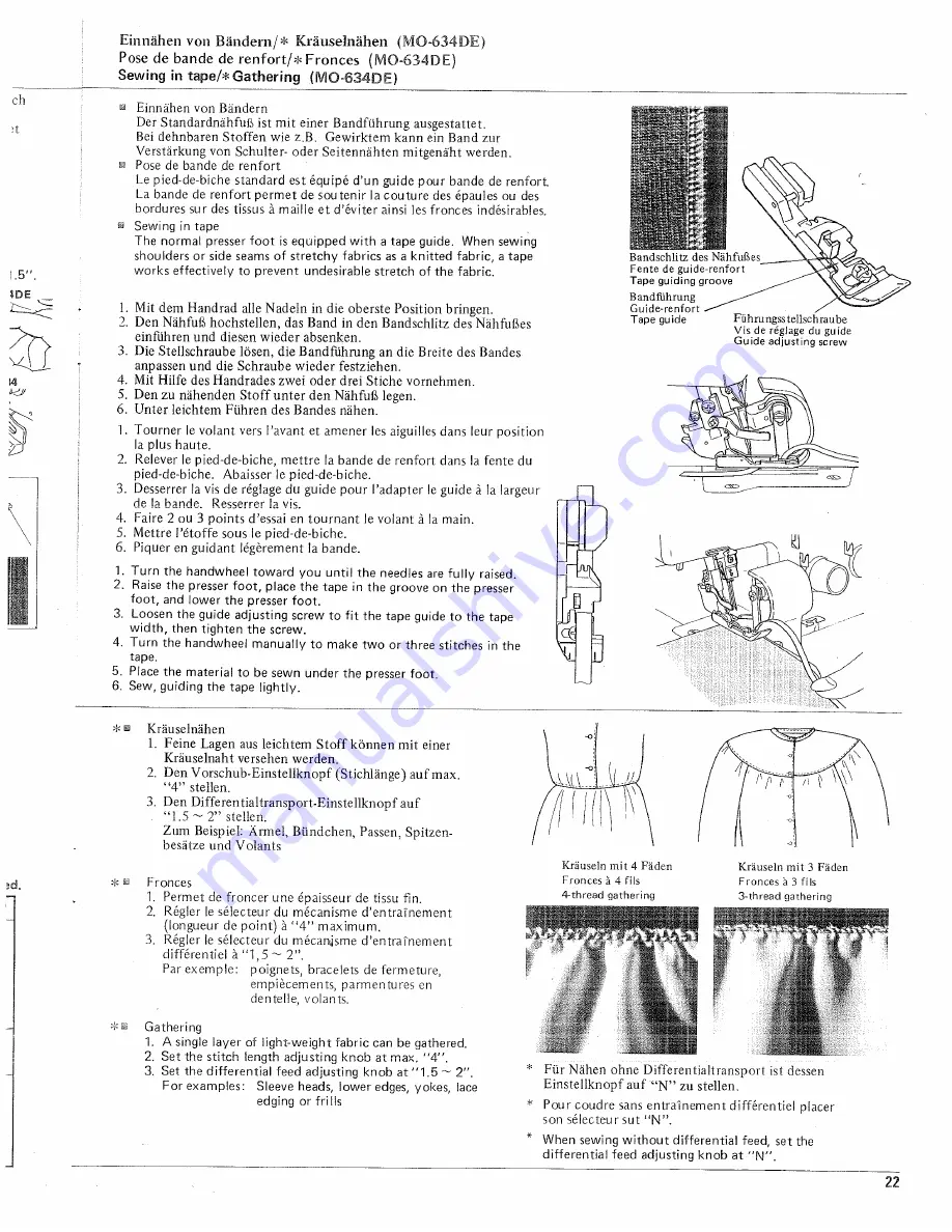 JUKI MO-634 Instruction Manual Download Page 24