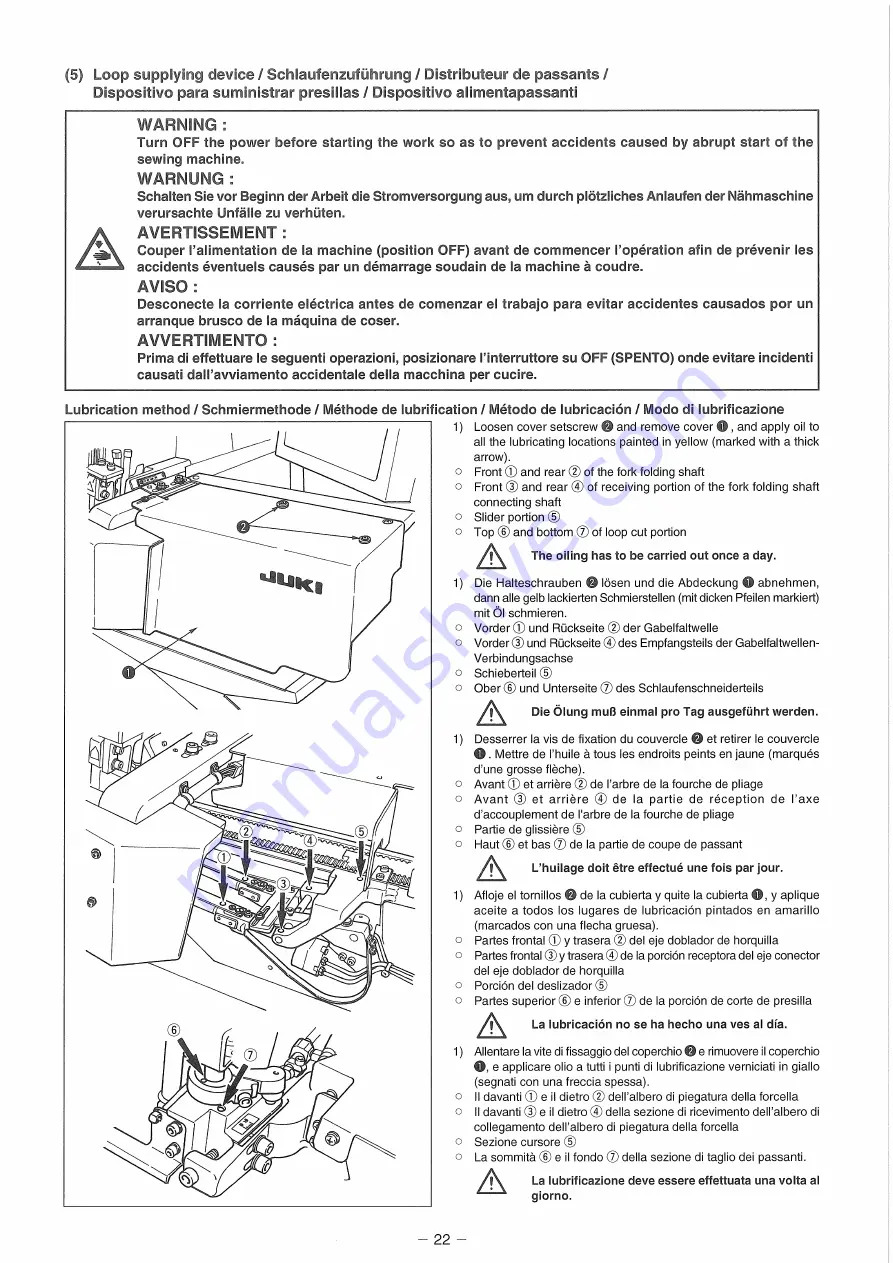 JUKI MOL-254 Скачать руководство пользователя страница 60