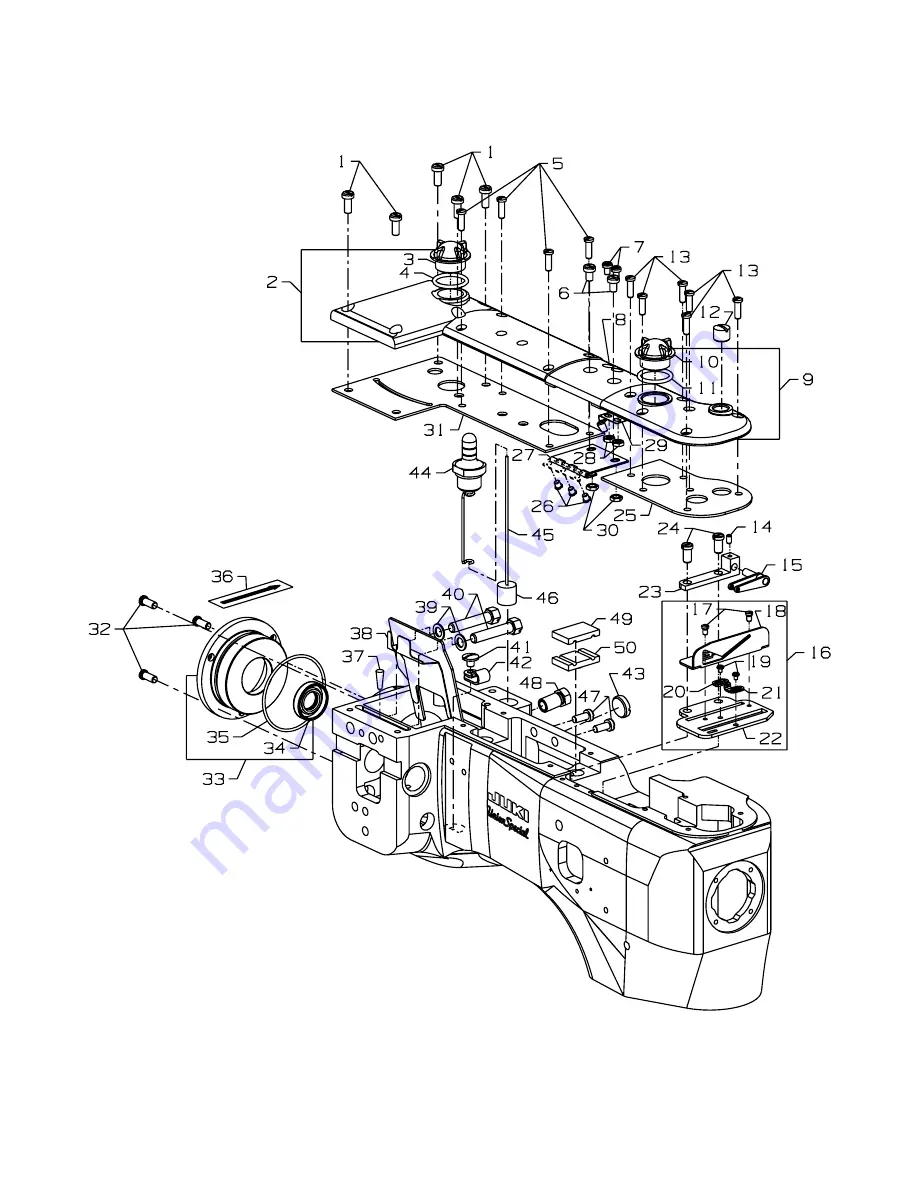 JUKI Union Special 36200L220-60 Adjusting Instructions And Illustrated Parts List Download Page 20