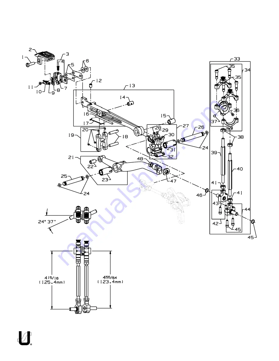 JUKI UnionSpecial 35800DLU Adjusting Instructions / Illustrated Parts List Download Page 34