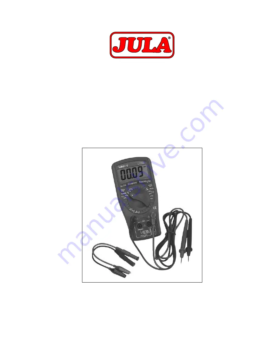 Jula 405-012 Operating Instructions Manual Download Page 1