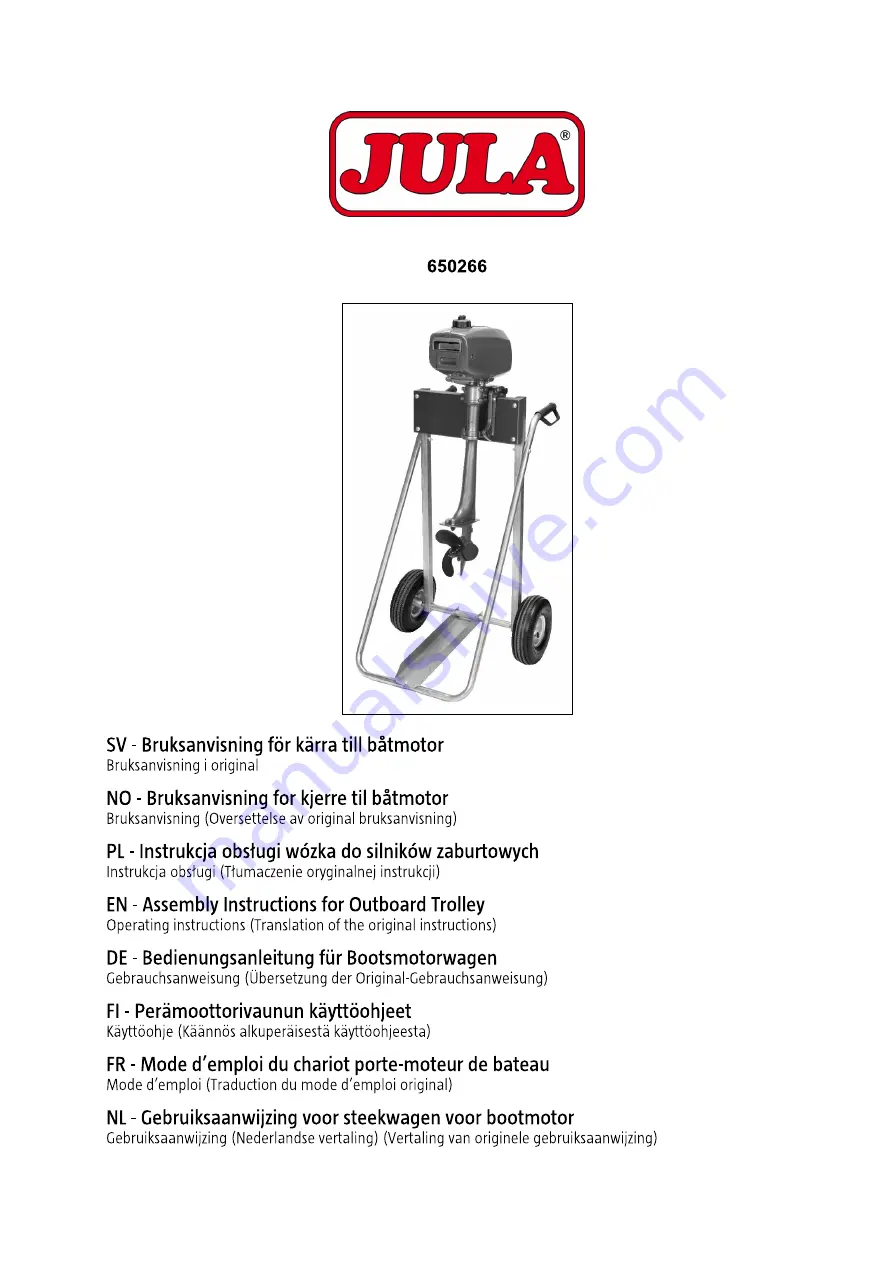 Jula 650266 Assembly Instructions Manual Download Page 1