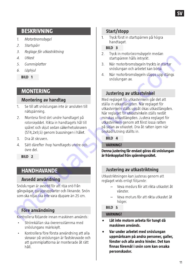 Jula Meec TOOLS 002781 Operating Instructions Manual Download Page 85